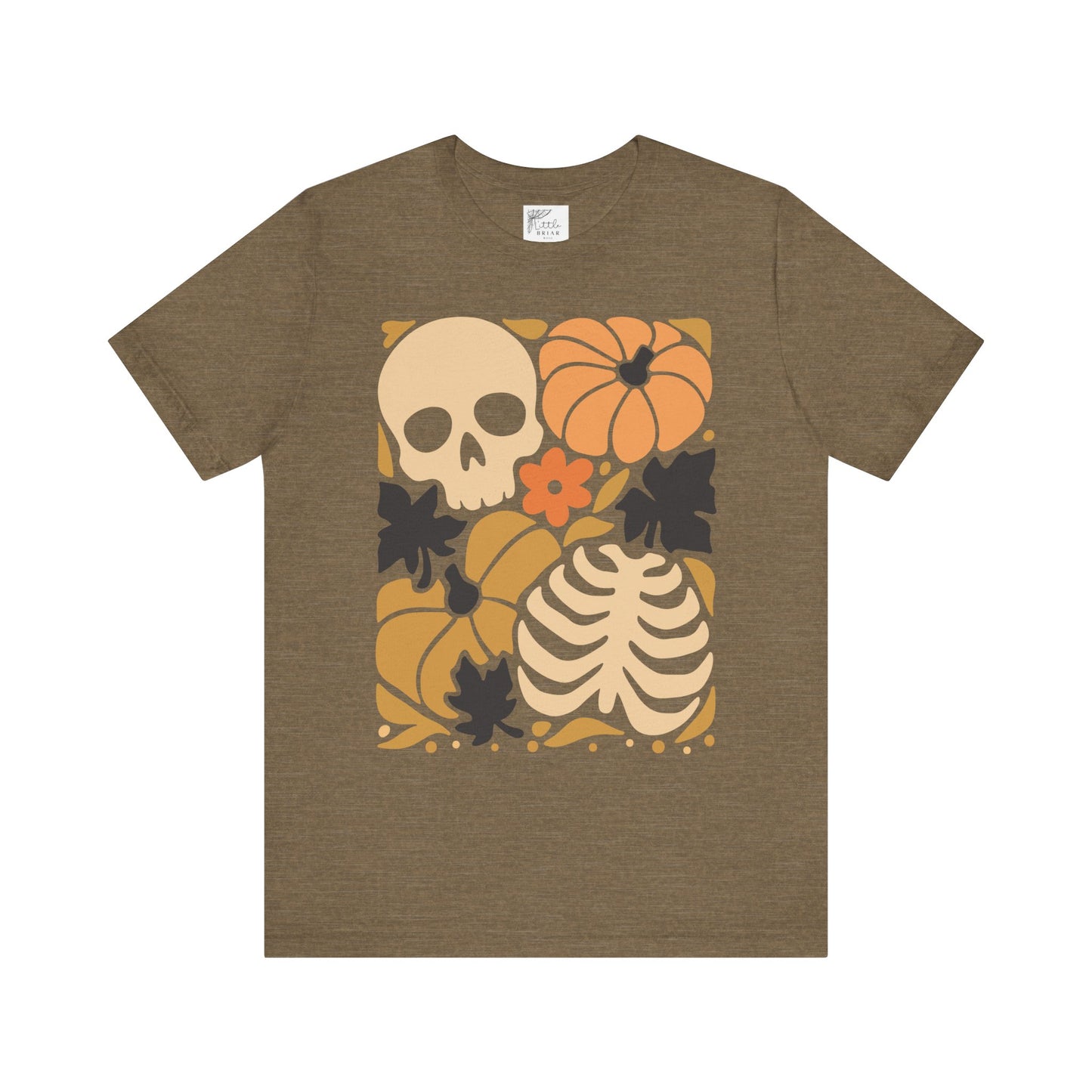 Autumn Vibes Graphic Tee | Halloween Shirt, Fall Apparel, Unisex Tee, Spooky Fashion, Pumpkin Skull Top