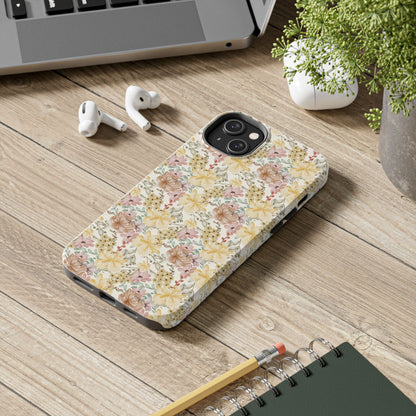 Floral Tough Phone Cases - Durable Protection, Stylish Accessories for Garden Lovers, Nature Enthusiasts, Birthdays, Holidays