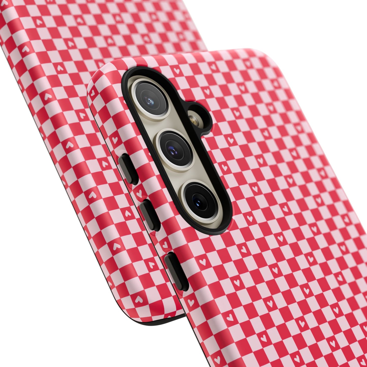 Red Checkerboard Heart Phone Case