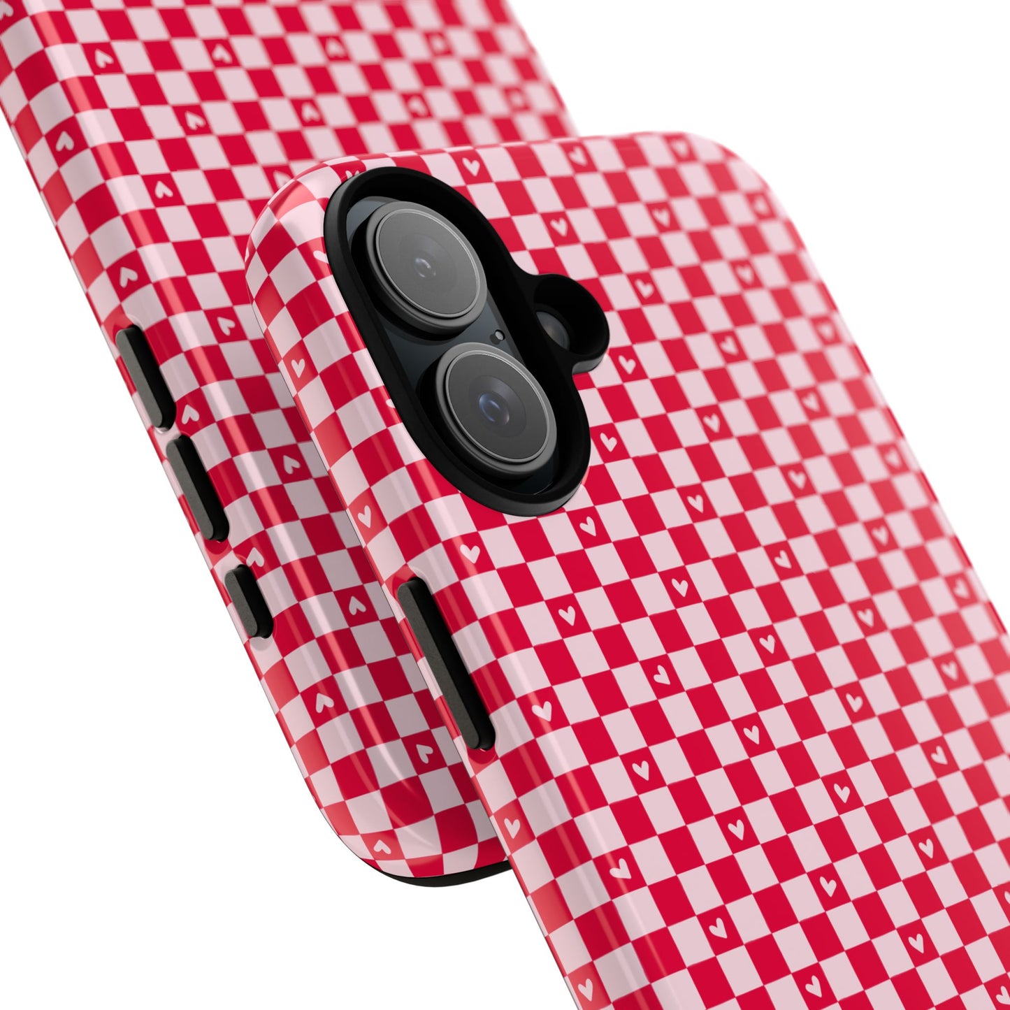 Red Checkerboard Heart Phone Case