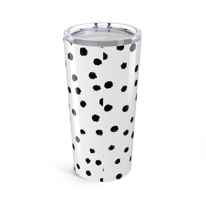 Stylish 20oz Tumbler with Polka Dot Design - Perfect for Gifts, Coffee Lovers, Daily Hydration, Travel Mugs, Unique Drinkware