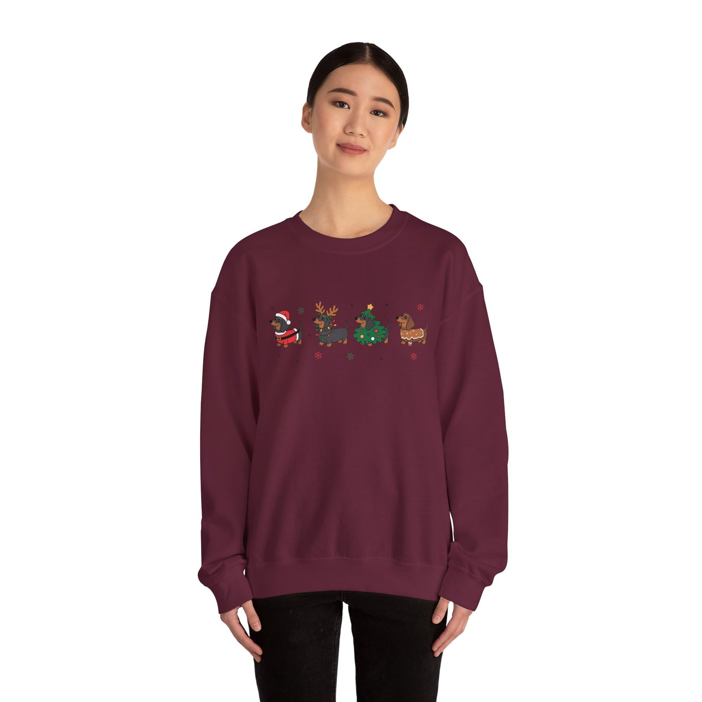 Festive Dog Christmas Crewneck Sweatshirt
