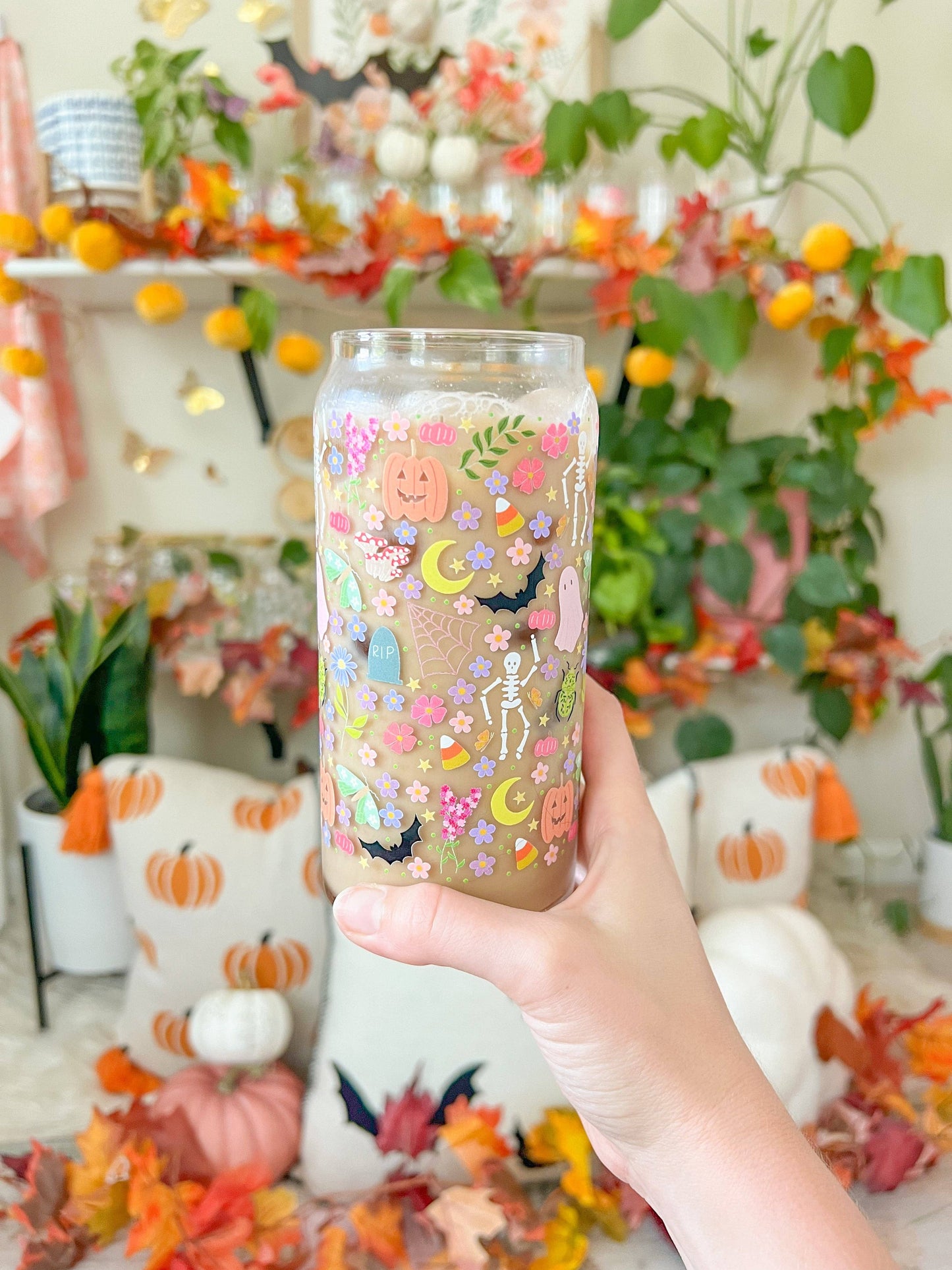 20oz Colorful Halloween Glass