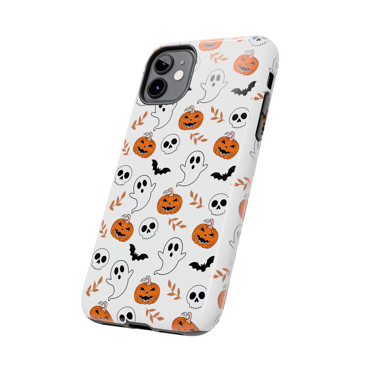 Halloween Themed Tough Phone Cases, Spooky Ghosts & Skulls, Perfect for Fall Decor, Unique Gift for Halloween Lovers, Fun Pumpkin Design