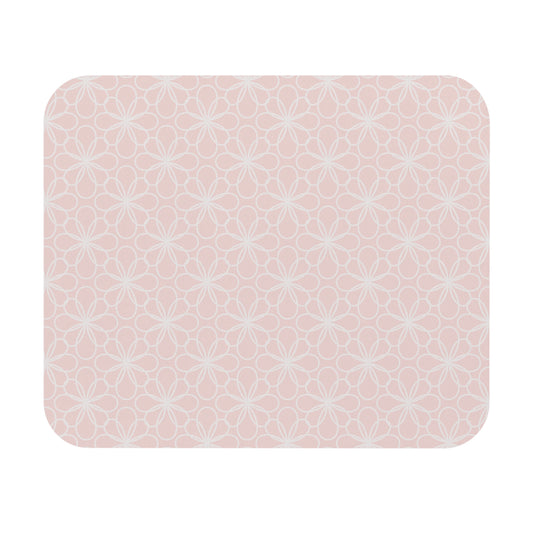 Floral Pink Mouse Pad - Elegant Desk Accessory for Home & Office