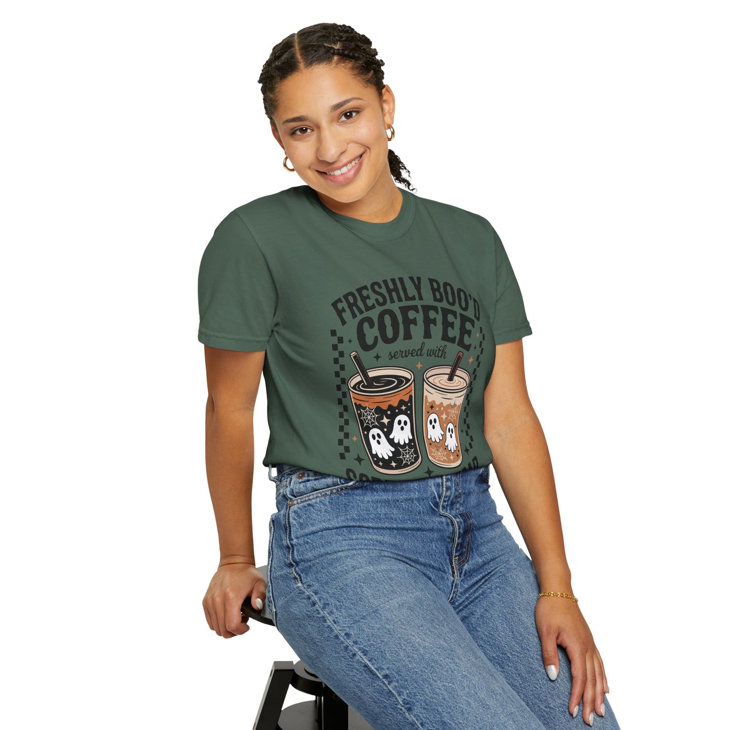 Coffee Themed Unisex T-Shirt - Freshly Boo'd Design for Halloween, Great for Fall, Gift for Coffee Lovers, Perfect for Casual Wear, [...]
