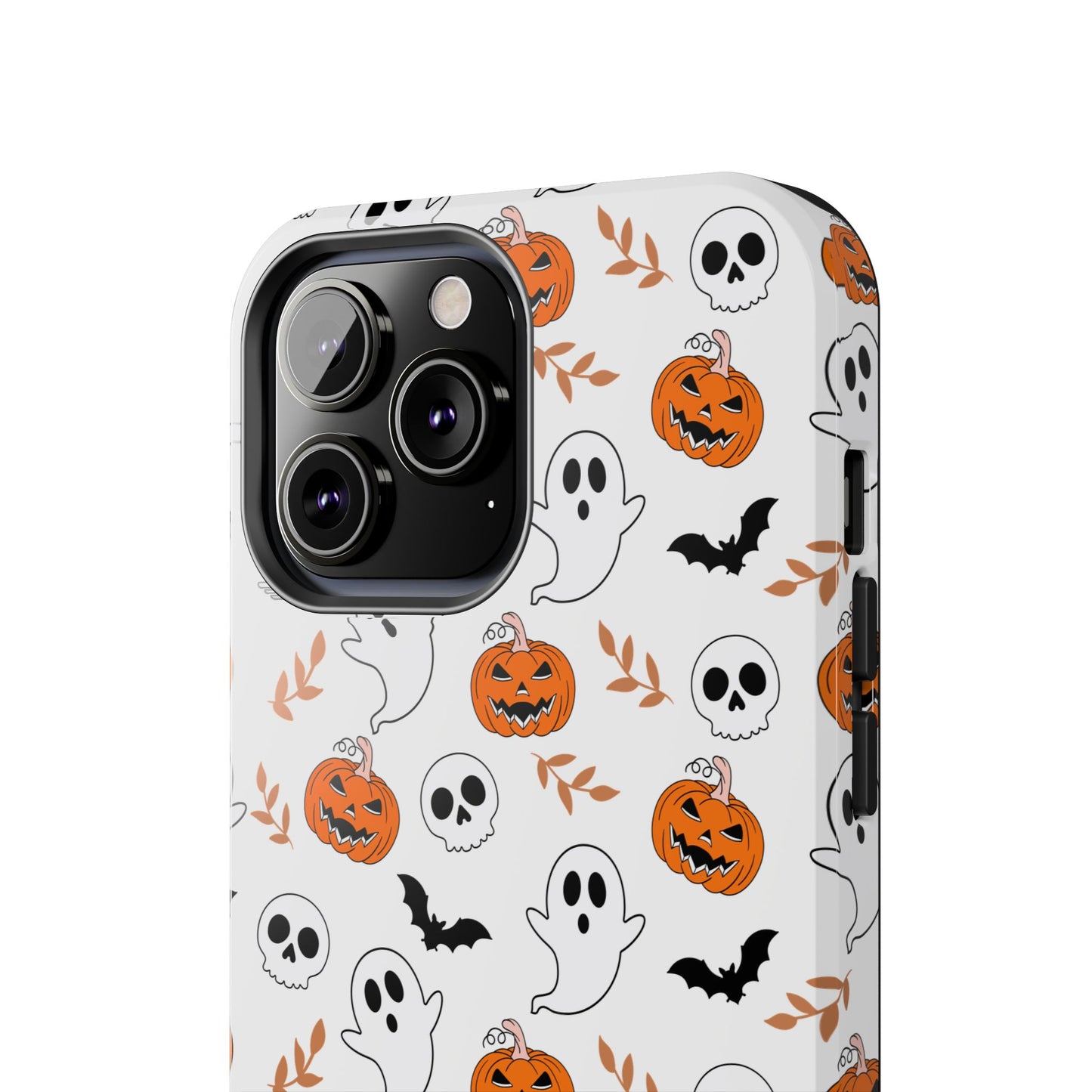 Halloween Themed Tough Phone Cases, Spooky Ghosts & Skulls, Perfect for Fall Decor, Unique Gift for Halloween Lovers, Fun Pumpkin Design