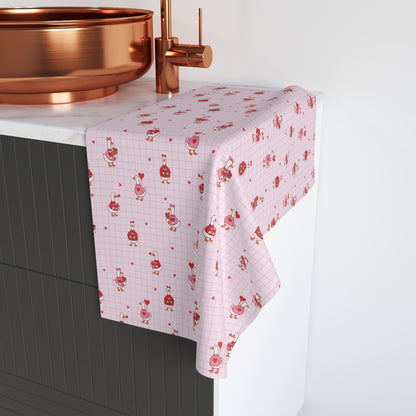 Floral Pink Kitchen Hand Towel