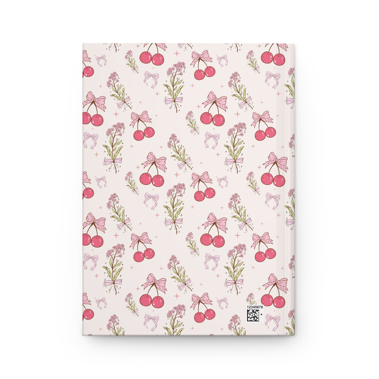 Charming Floral Cherry Hardcover Journal - Perfect for Note-Taking and Gift Giving