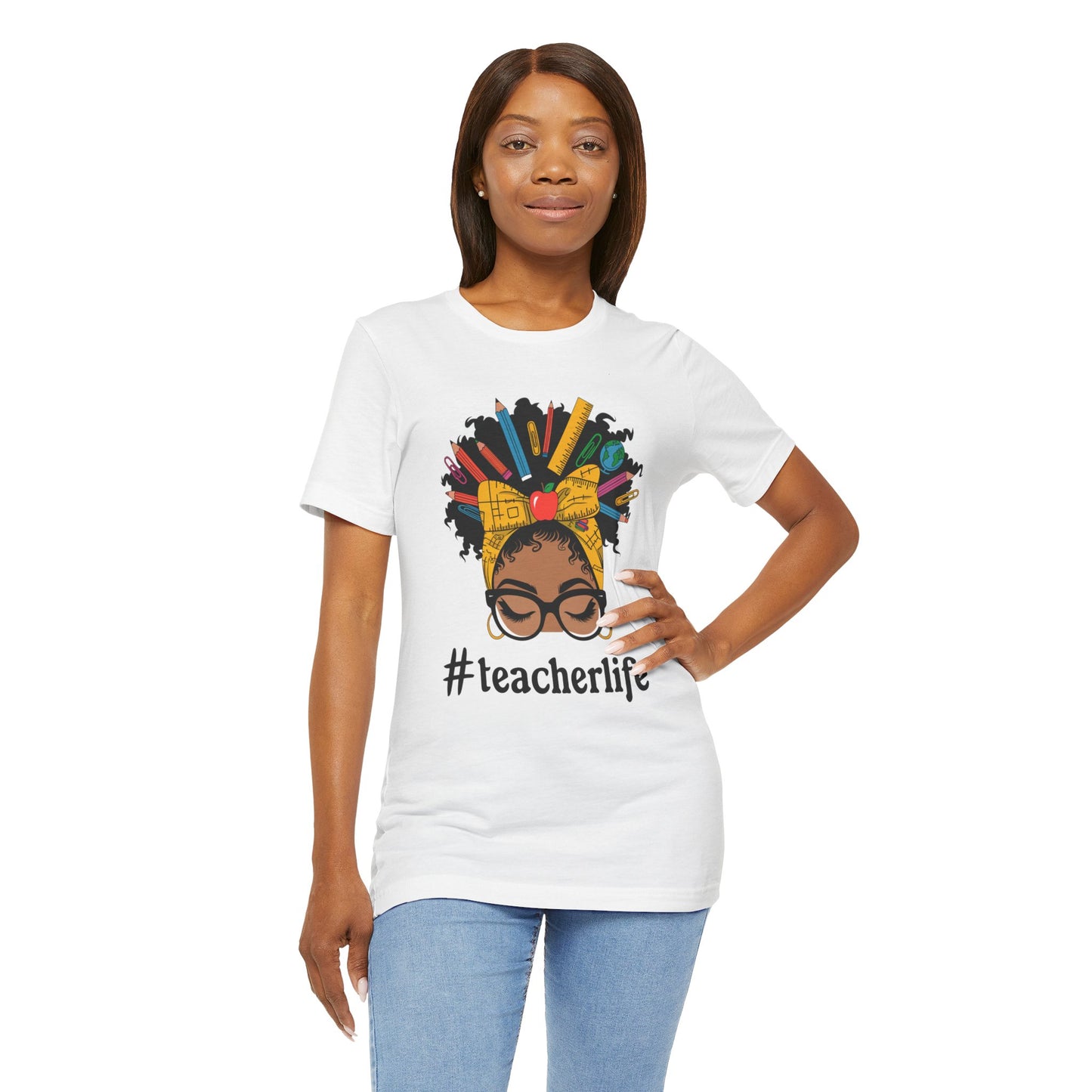 #TeacherLife Unisex Short Sleeve Tee - Celebrate Educators in Style