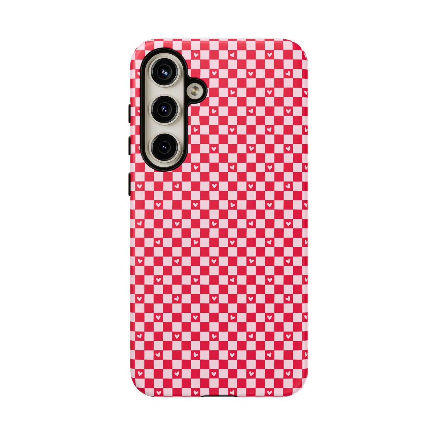 Red Checkerboard Heart Phone Case