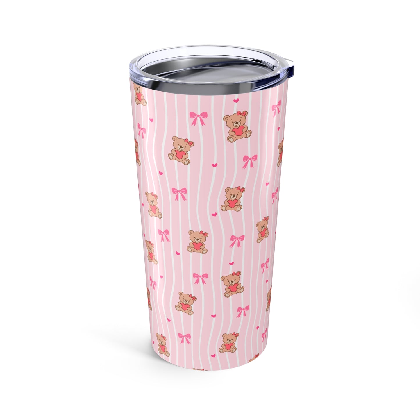 20oz Pink Teddy Bear Tumbler
