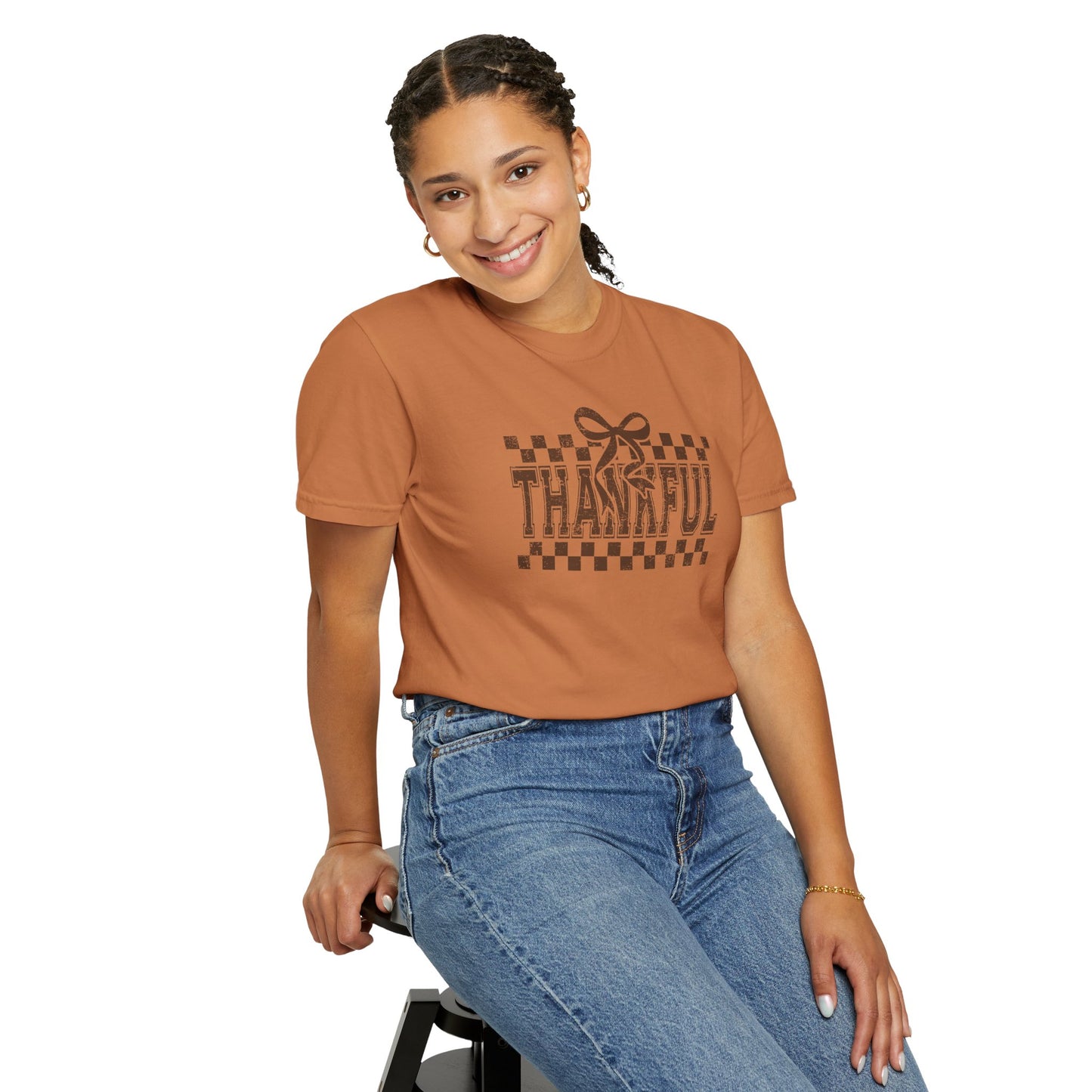 Thankful Unisex Garment-Dyed T-Shirt, Casual Fall Tee, Thanksgiving Gift, Cozy Everyday Wear, Autumn Fashion, Comfortable Tops