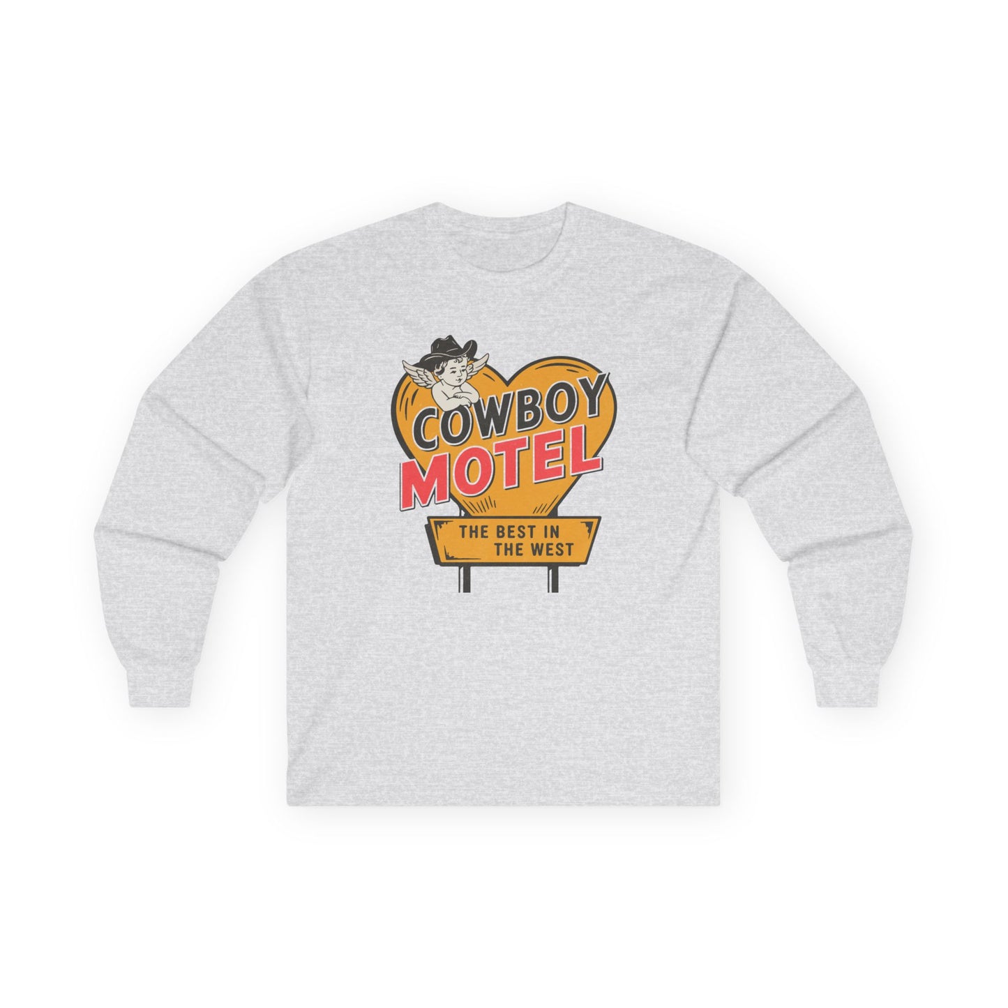 Unisex Long Sleeve Tee - Cowboy Motel Design
