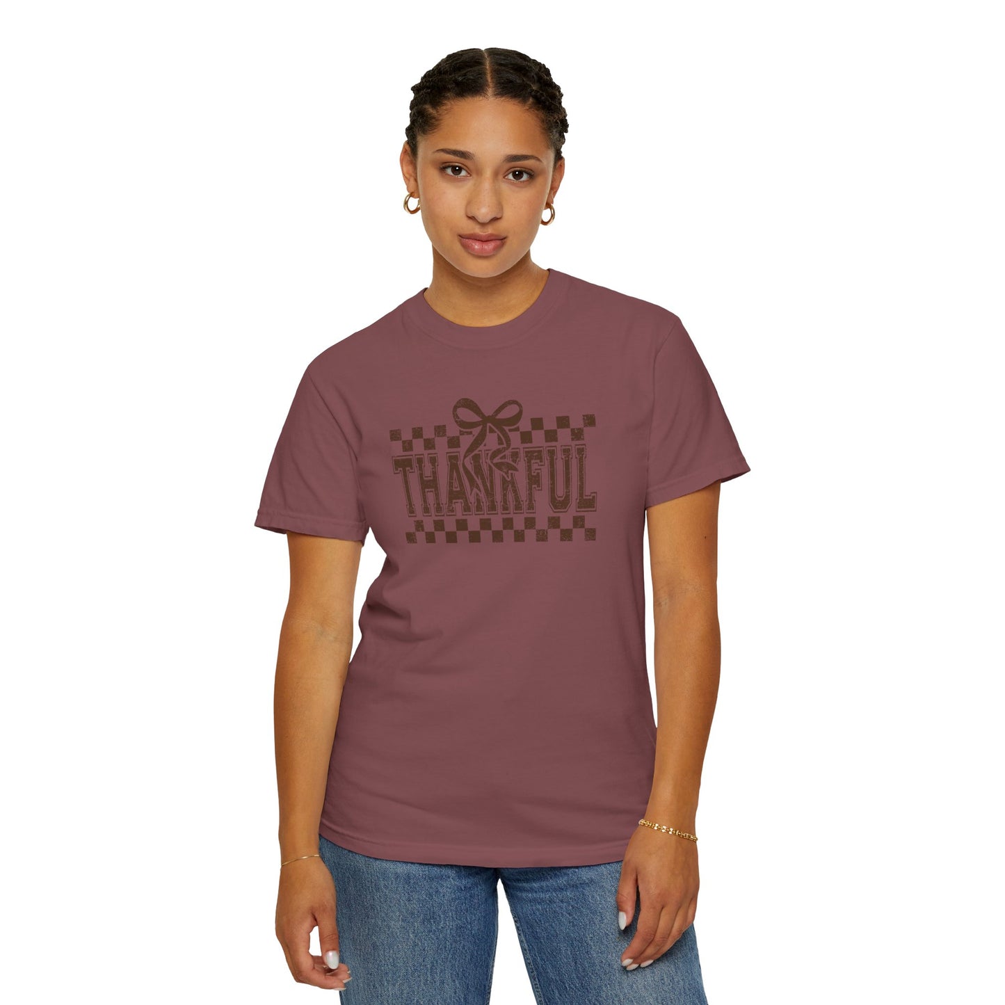 Thankful Unisex Garment-Dyed T-Shirt, Casual Fall Tee, Thanksgiving Gift, Cozy Everyday Wear, Autumn Fashion, Comfortable Tops
