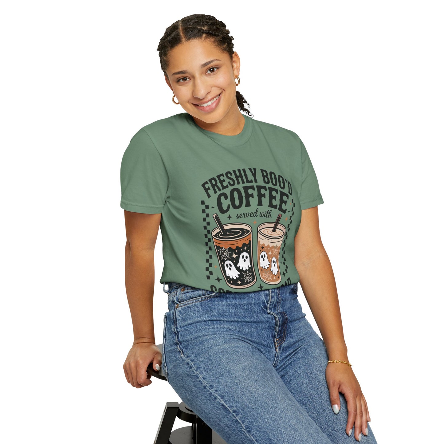 Coffee Themed Unisex T-Shirt - Freshly Boo'd Design for Halloween, Great for Fall, Gift for Coffee Lovers, Perfect for Casual Wear, [...]