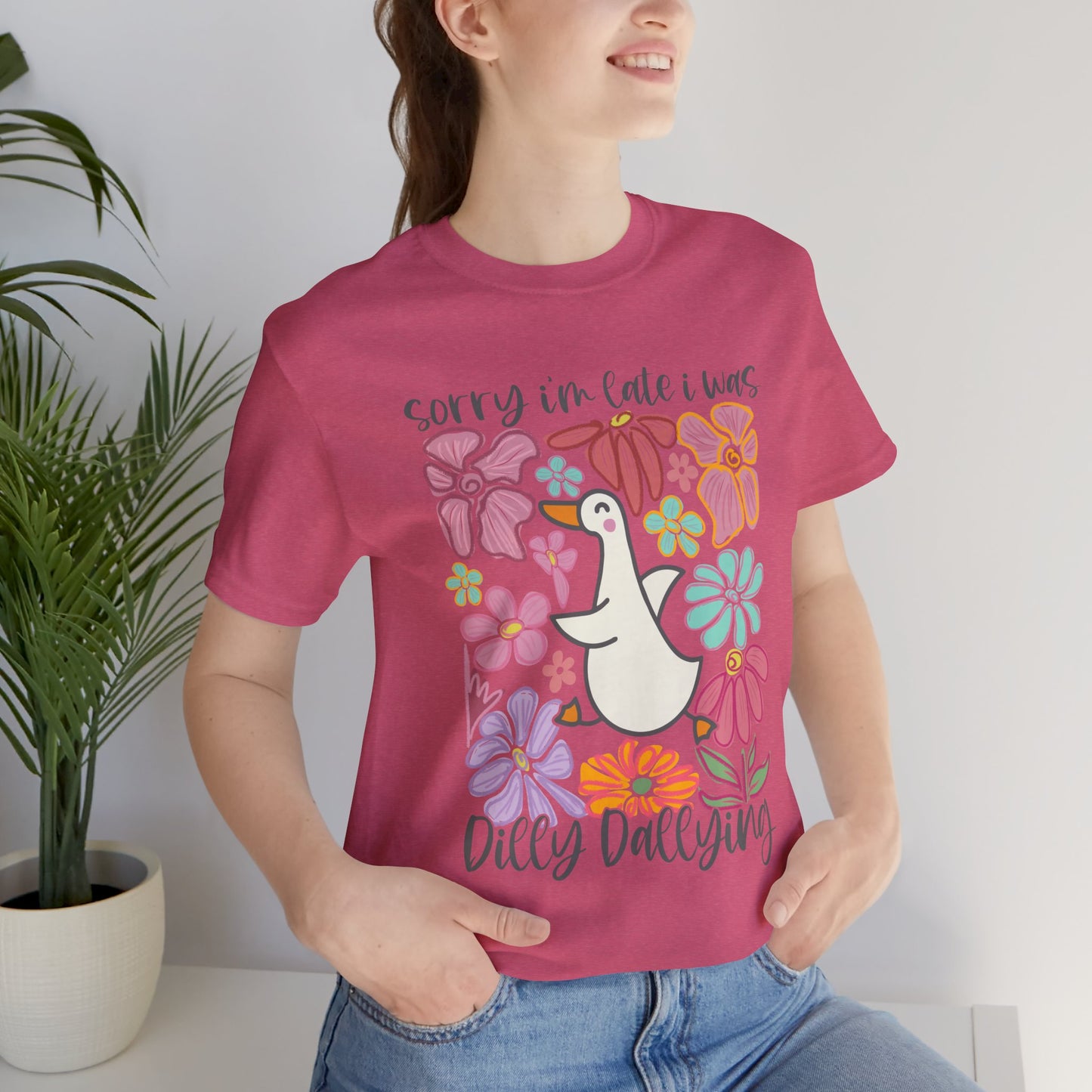 Floral Apology Tee - Unisex Jersey Short Sleeve T-Shirt with Playful Design