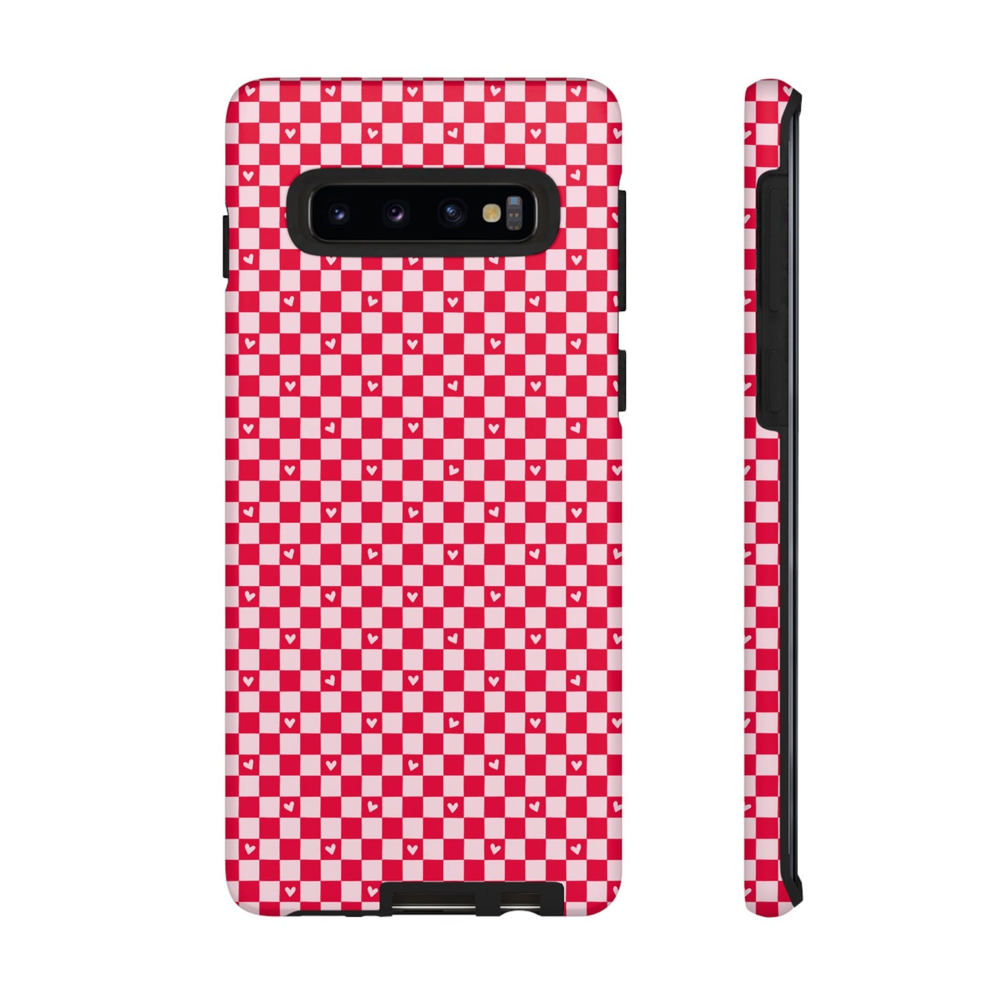 Red Checkerboard Heart Phone Case