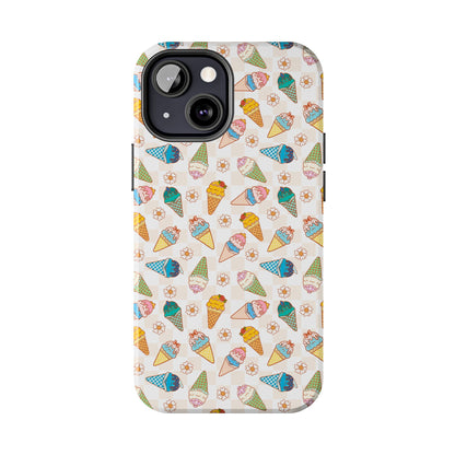 Princess Themed Colorful Ice Cream Tough Phone Cases - Fun, Giftable, Summer Vibe, Durable Protection for Your Device, Perfect for Food Lovers, Bright