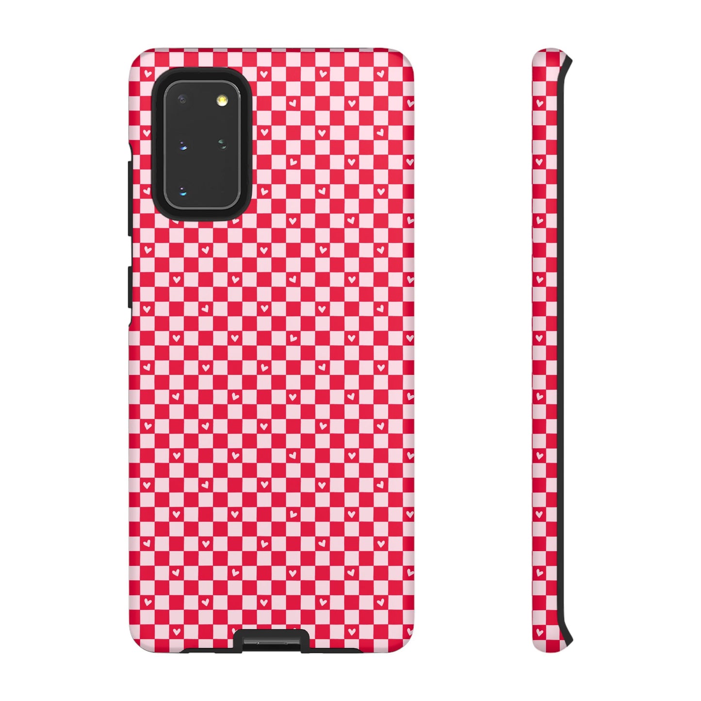 Red Checkerboard Heart Phone Case