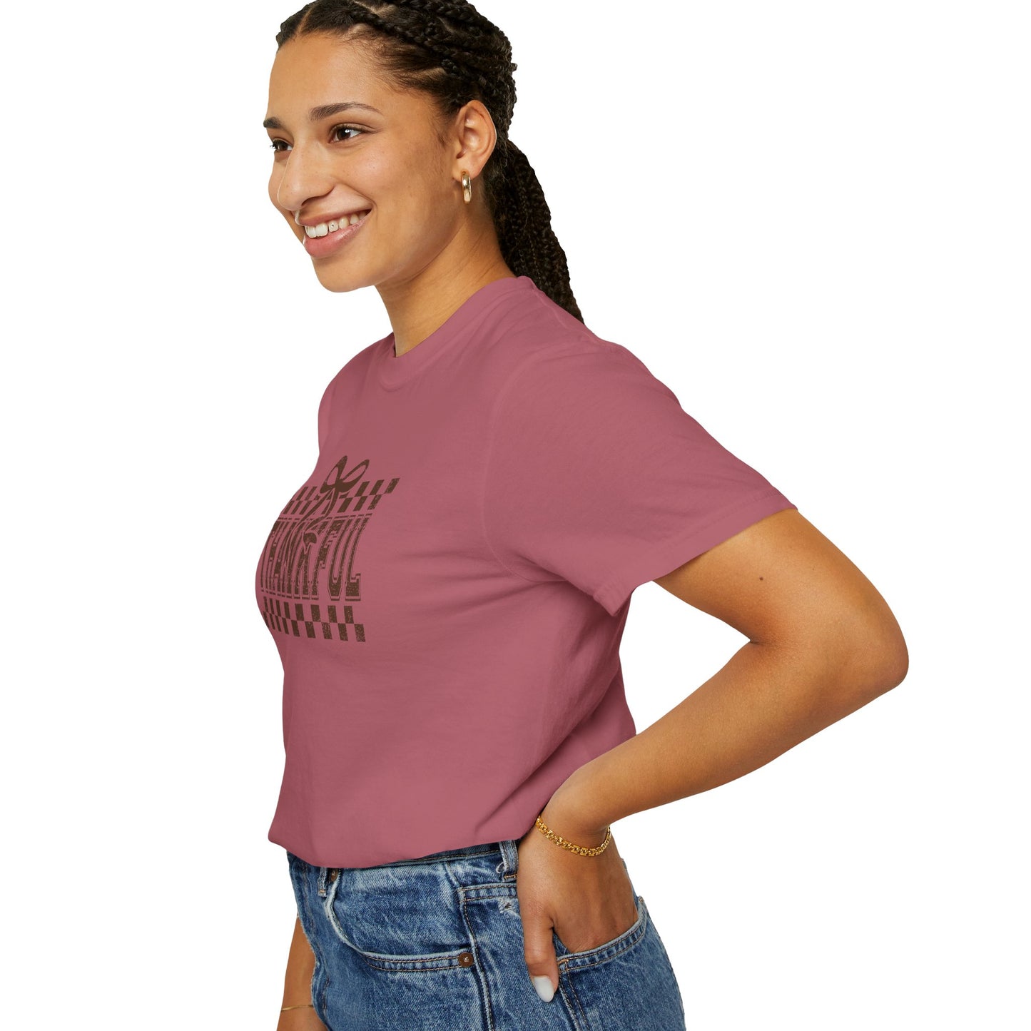 Thankful Unisex Garment-Dyed T-Shirt, Casual Fall Tee, Thanksgiving Gift, Cozy Everyday Wear, Autumn Fashion, Comfortable Tops