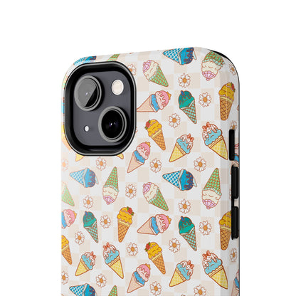 Princess Themed Colorful Ice Cream Tough Phone Cases - Fun, Giftable, Summer Vibe, Durable Protection for Your Device, Perfect for Food Lovers, Bright