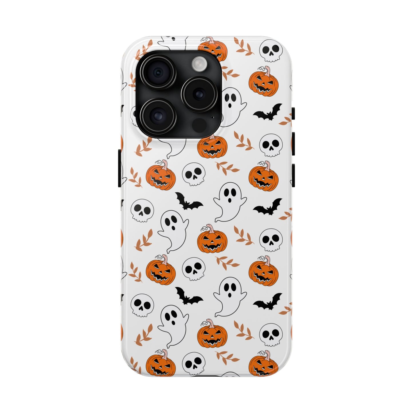 Halloween Themed Tough Phone Cases, Spooky Ghosts & Skulls, Perfect for Fall Decor, Unique Gift for Halloween Lovers, Fun Pumpkin Design