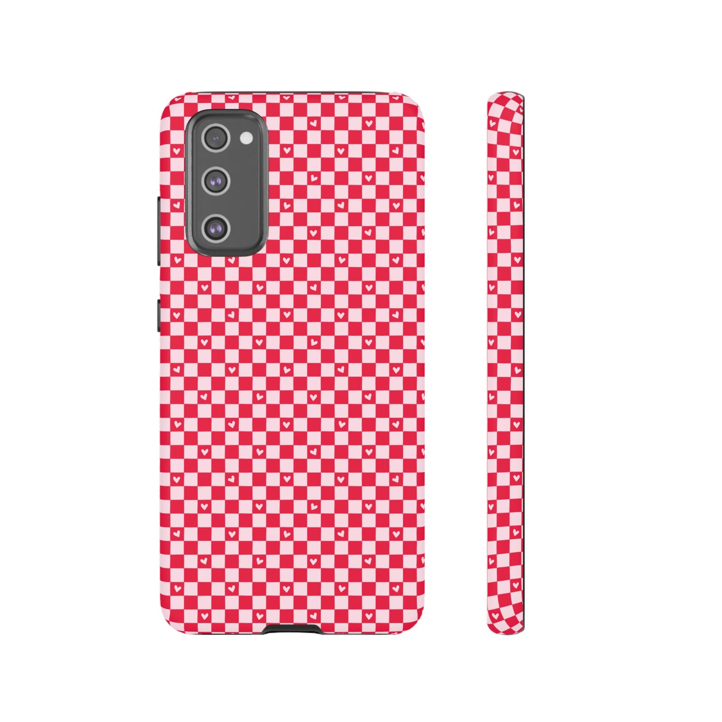 Red Checkerboard Heart Phone Case