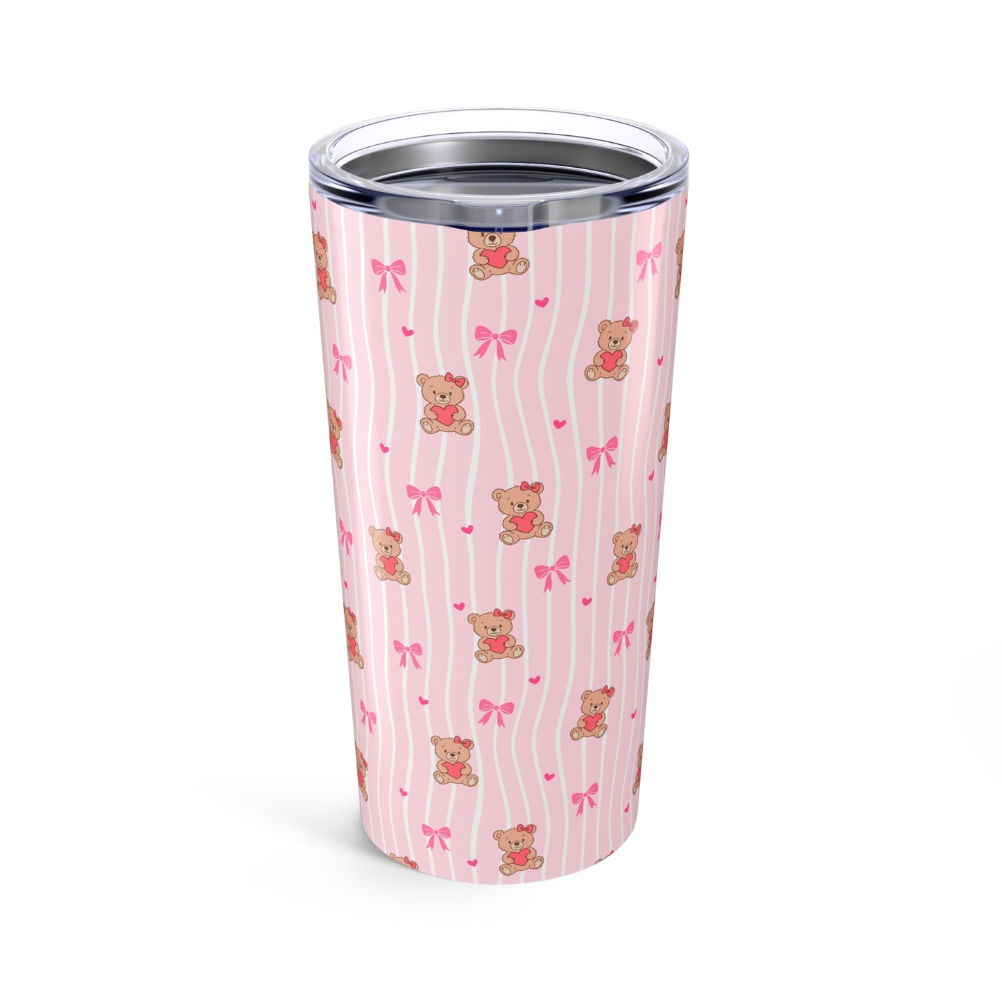 20oz Pink Teddy Bear Tumbler