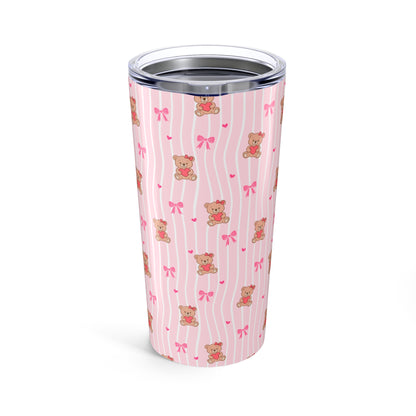 20oz Pink Teddy Bear Tumbler