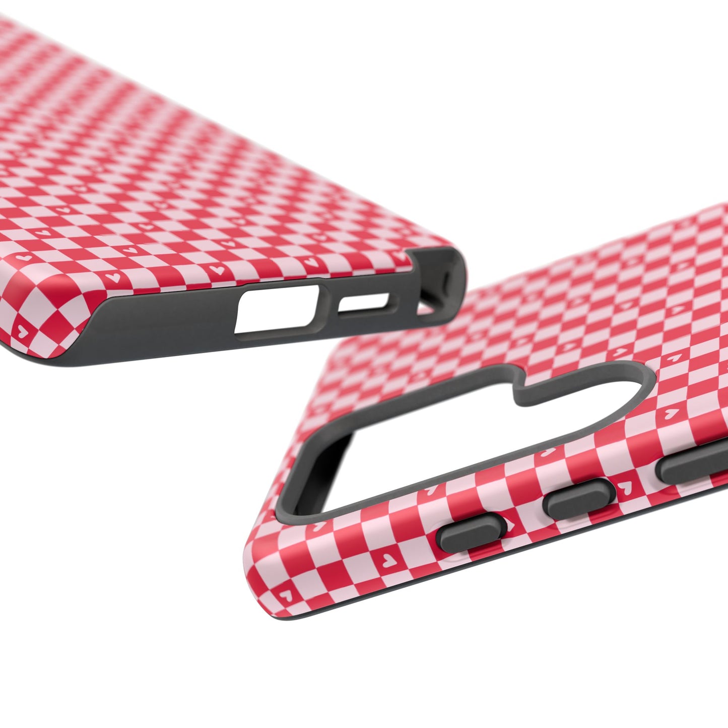 Red Checkerboard Heart Phone Case