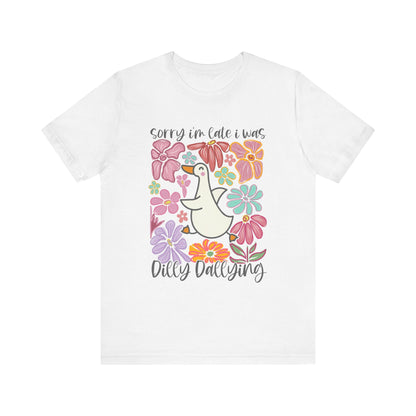 Floral Apology Tee - Unisex Jersey Short Sleeve T-Shirt with Playful Design