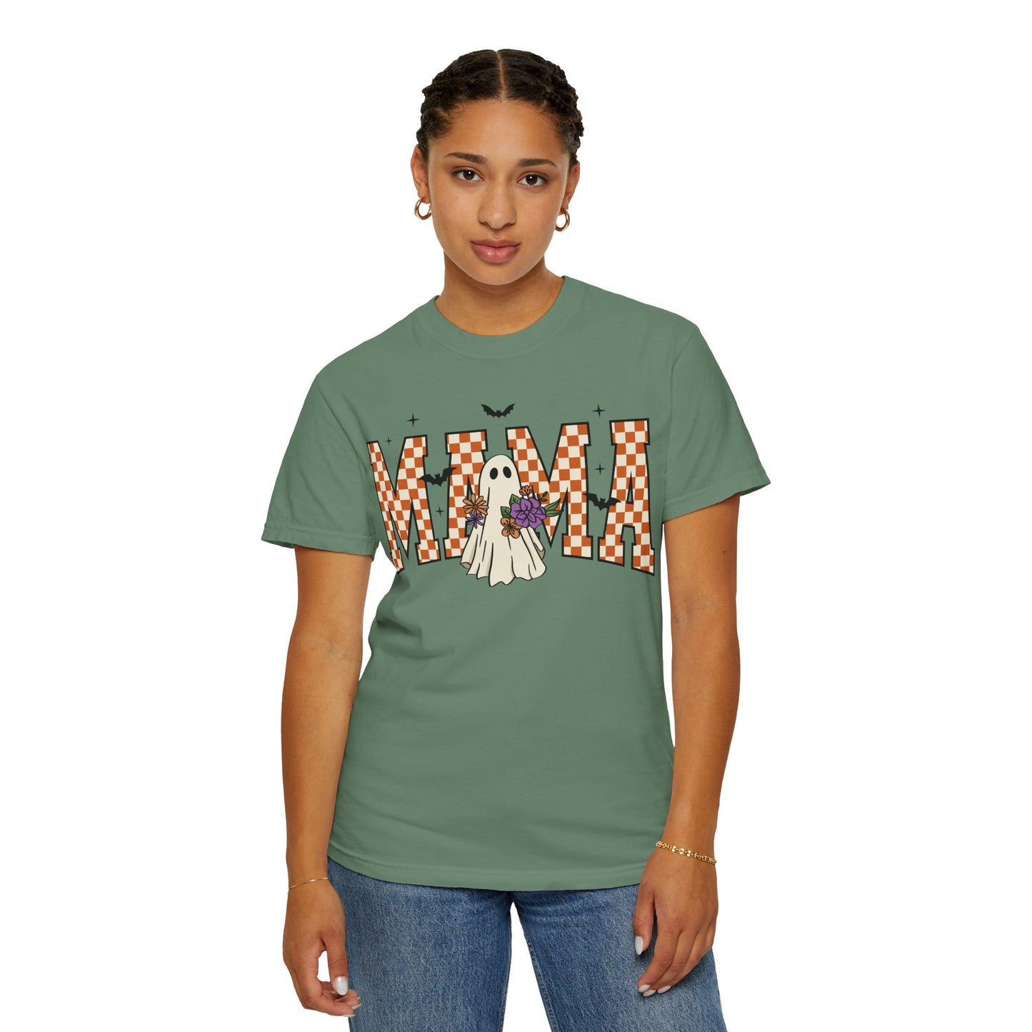 Ghostly Mama T-shirt, Spooky Mama Shirt, Halloween Tee, Gift for Mom, Fall Fashion, Unisex Graphic Tee