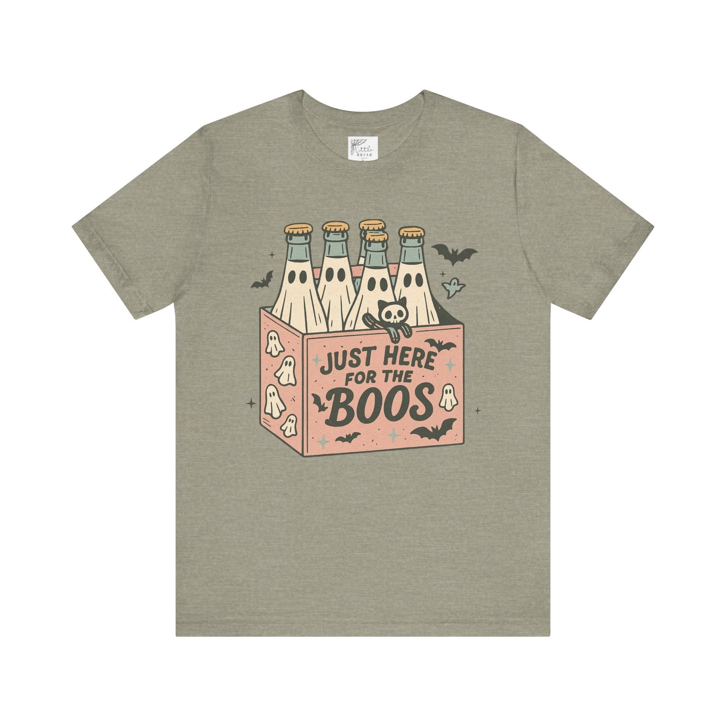 Halloween Vibes Unisex Tee - Just Here for the Boos, Fun Halloween Shirt, Party Wear, Gag Gift, Ghostly Spirit Classy Wear