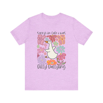 Floral Apology Tee - Unisex Jersey Short Sleeve T-Shirt with Playful Design