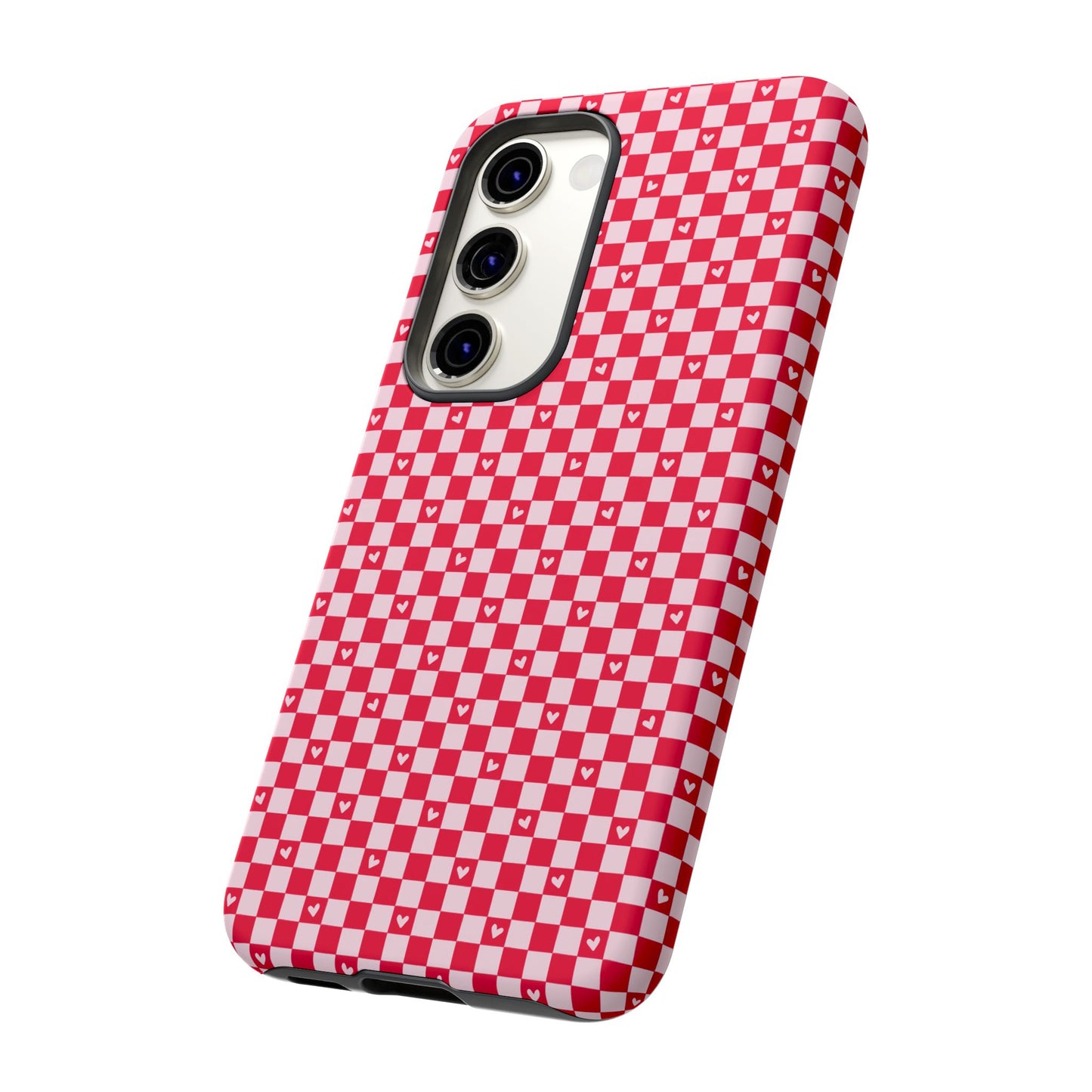 Red Checkerboard Heart Phone Case