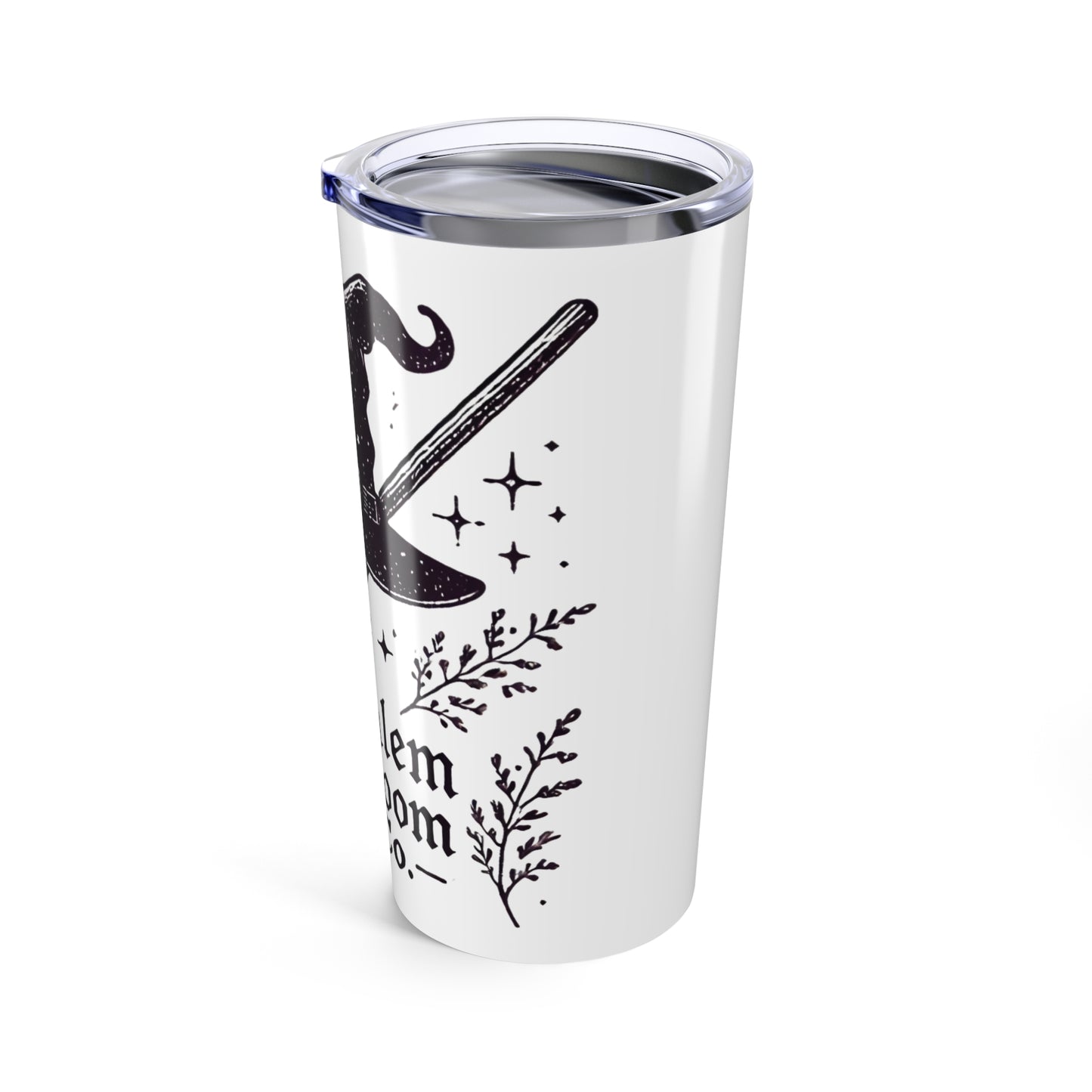 Salem Broom Co. Witchy 20oz Tumbler, Travel Mug, Halloween Gift, Witch Lover Cup, Spooky Drinkware, Fall Decor