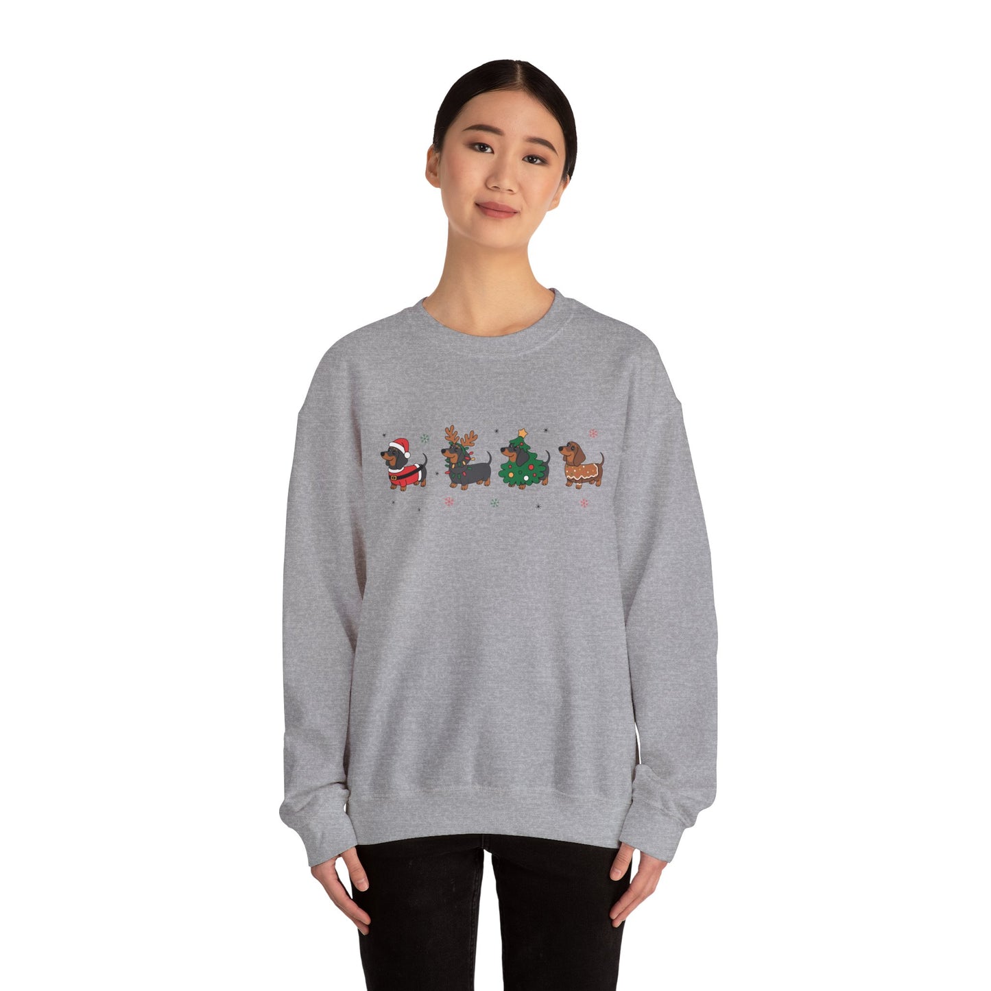 Festive Dog Christmas Crewneck Sweatshirt