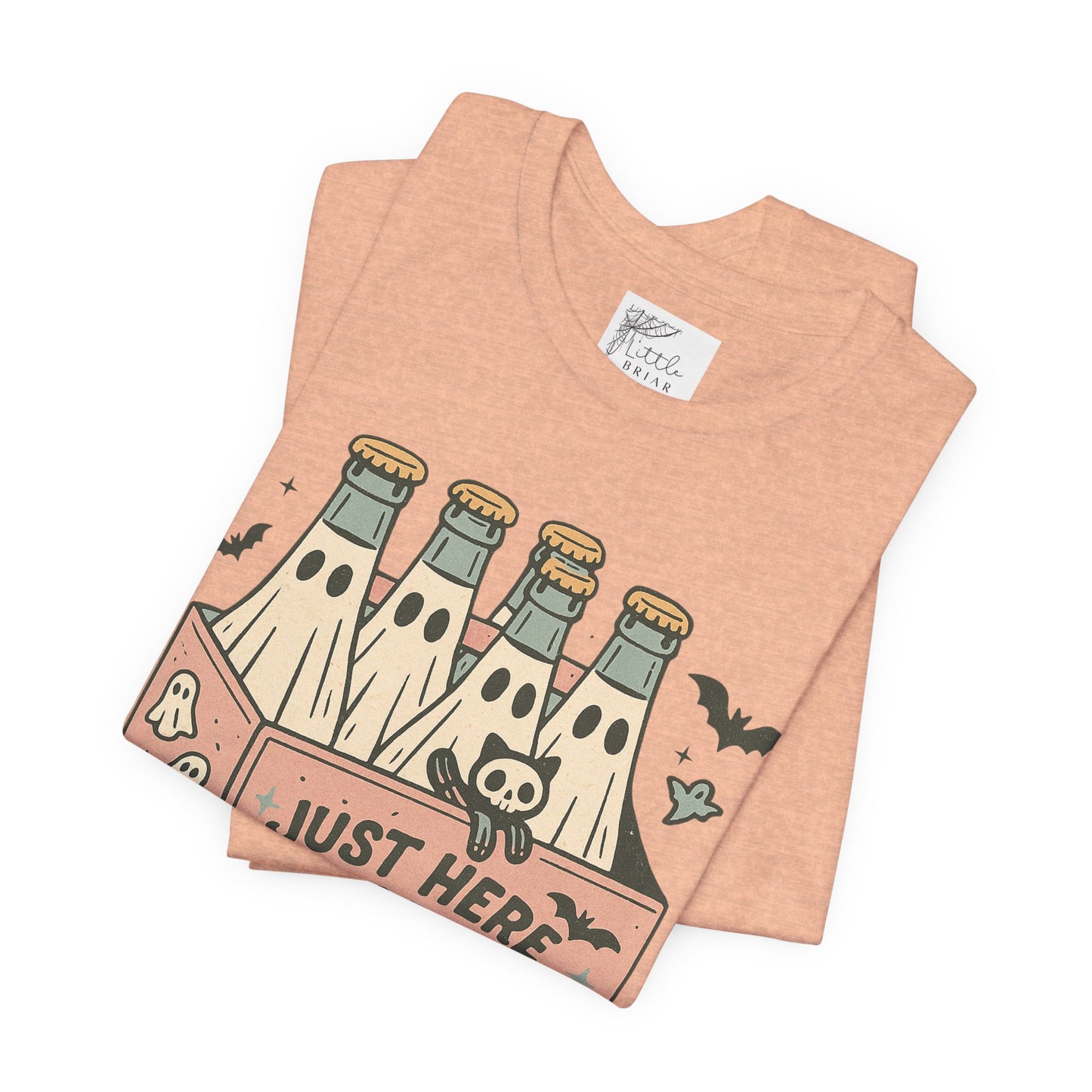 Halloween Vibes Unisex Tee - Just Here for the Boos, Fun Halloween Shirt, Party Wear, Gag Gift, Ghostly Spirit Classy Wear