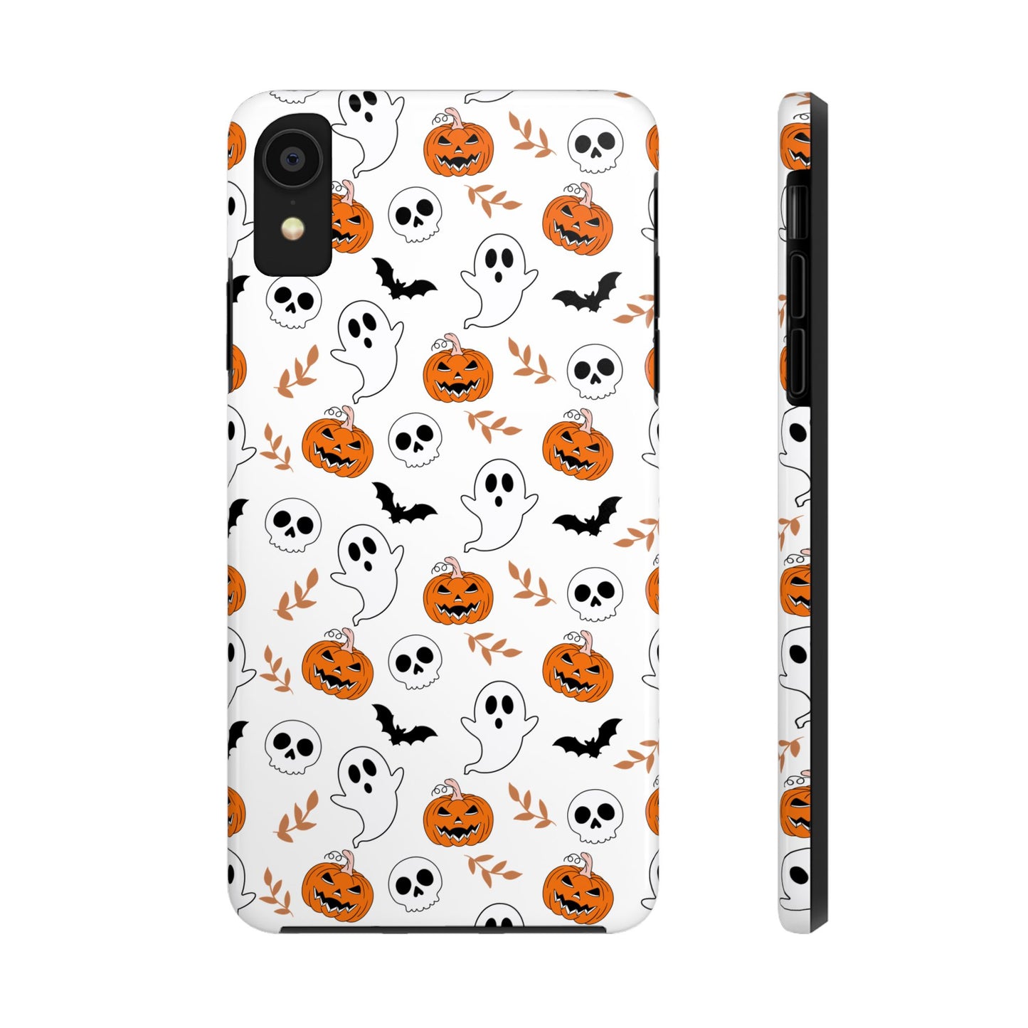 Halloween Themed Tough Phone Cases, Spooky Ghosts & Skulls, Perfect for Fall Decor, Unique Gift for Halloween Lovers, Fun Pumpkin Design
