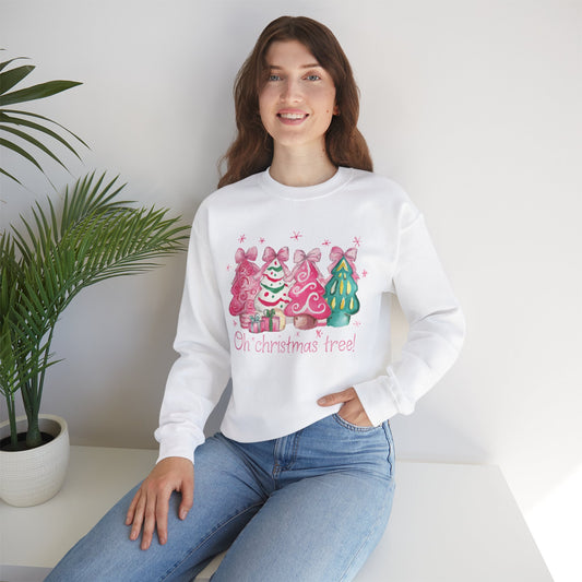 Oh Christmas Tree Sweatshirt - Holiday Cozy Winter Jumper Pullover Xmas Gift, Unisex Crewneck Sweater, Festive Apparel, Christmas Tree Shirt