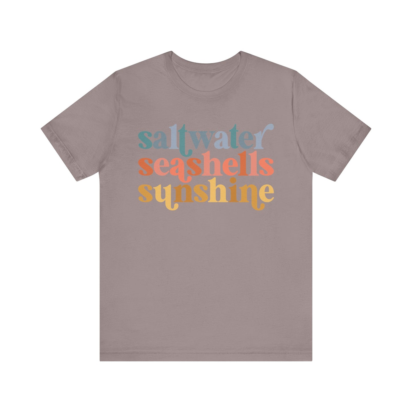 Coastal Vibes Unisex Jersey Tee - Saltwater Seashells Sunshine Design