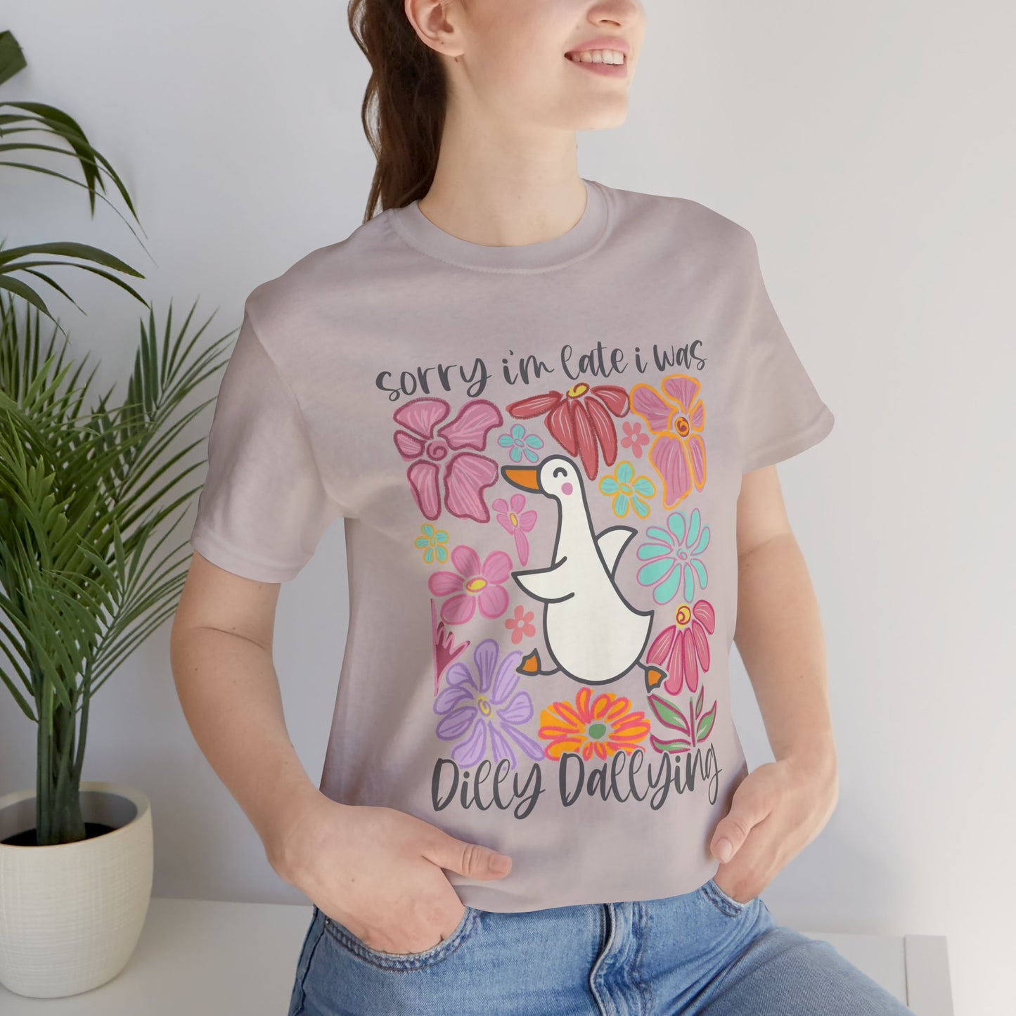 Floral Apology Tee - Unisex Jersey Short Sleeve T-Shirt with Playful Design
