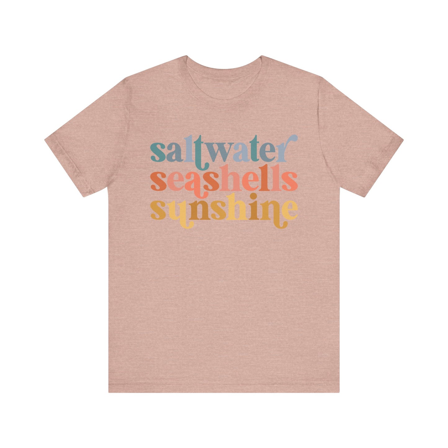 Coastal Vibes Unisex Jersey Tee - Saltwater Seashells Sunshine Design