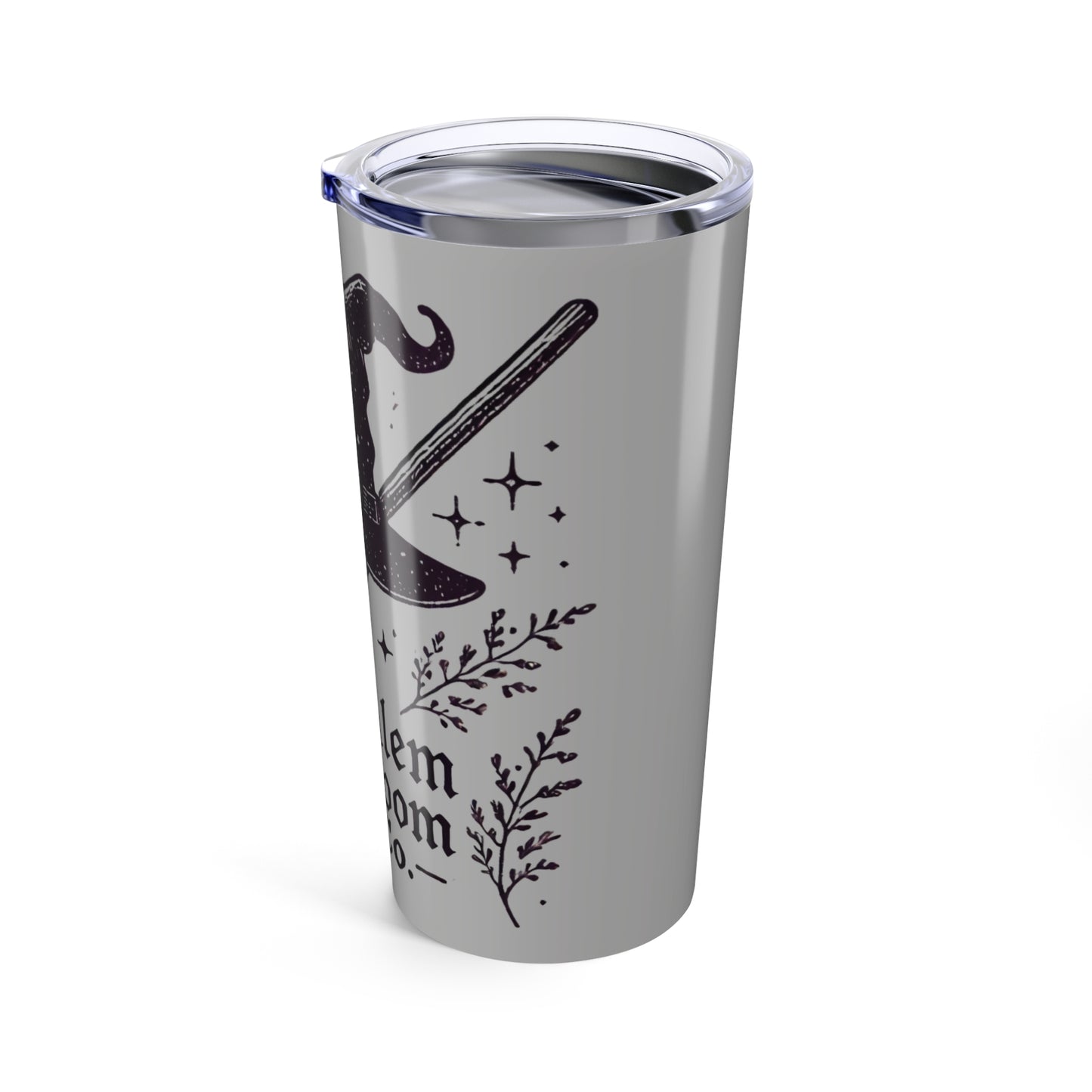 Salem Broom Co. Witchy Tumbler 20oz, Halloween Cup, Gift for Witches, Travel Mug, Purple Witch Theme