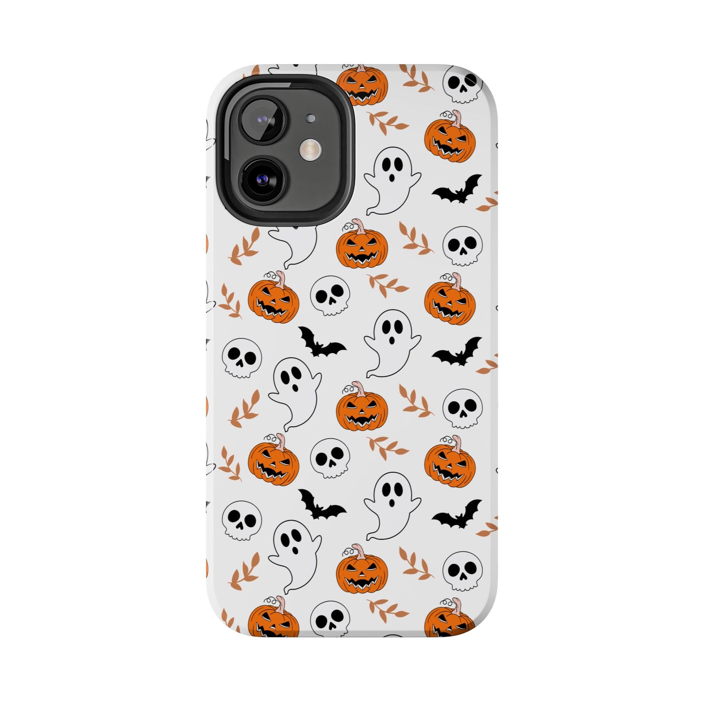 Halloween Themed Tough Phone Cases, Spooky Ghosts & Skulls, Perfect for Fall Decor, Unique Gift for Halloween Lovers, Fun Pumpkin Design