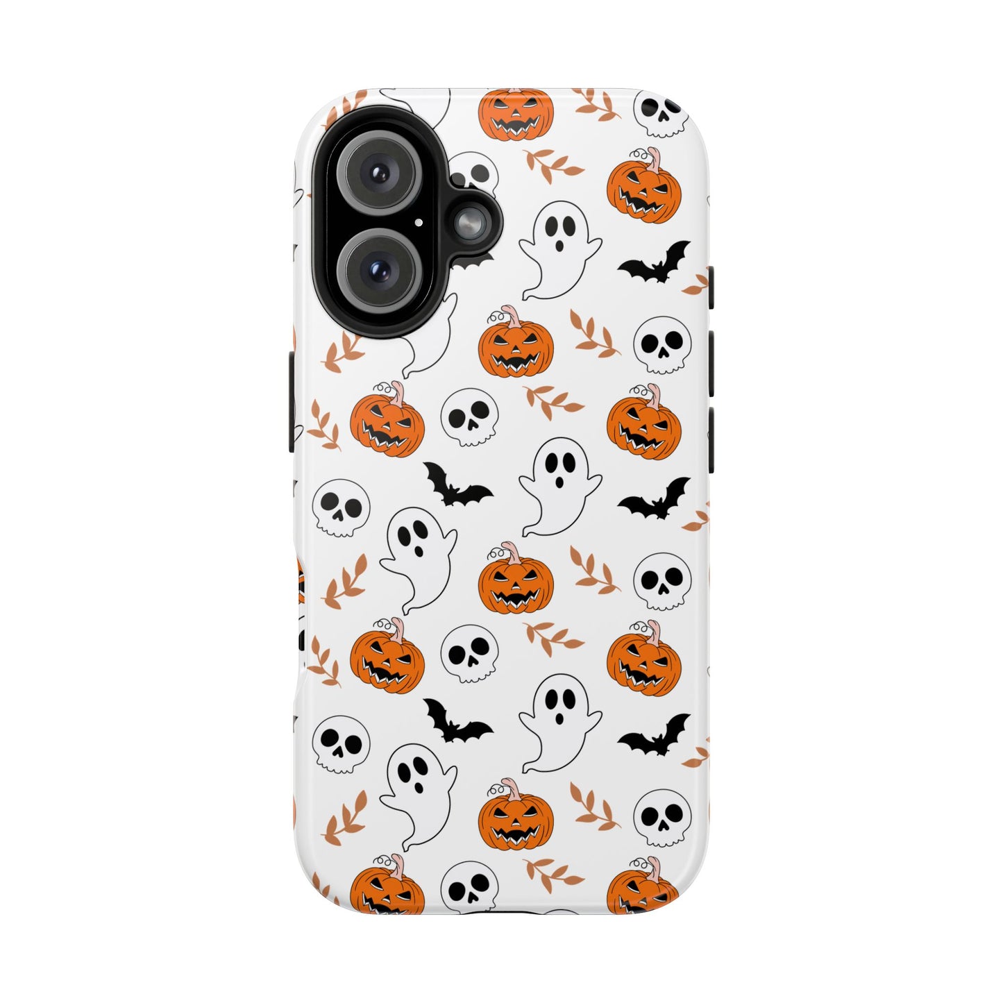 Halloween Themed Tough Phone Cases, Spooky Ghosts & Skulls, Perfect for Fall Decor, Unique Gift for Halloween Lovers, Fun Pumpkin Design