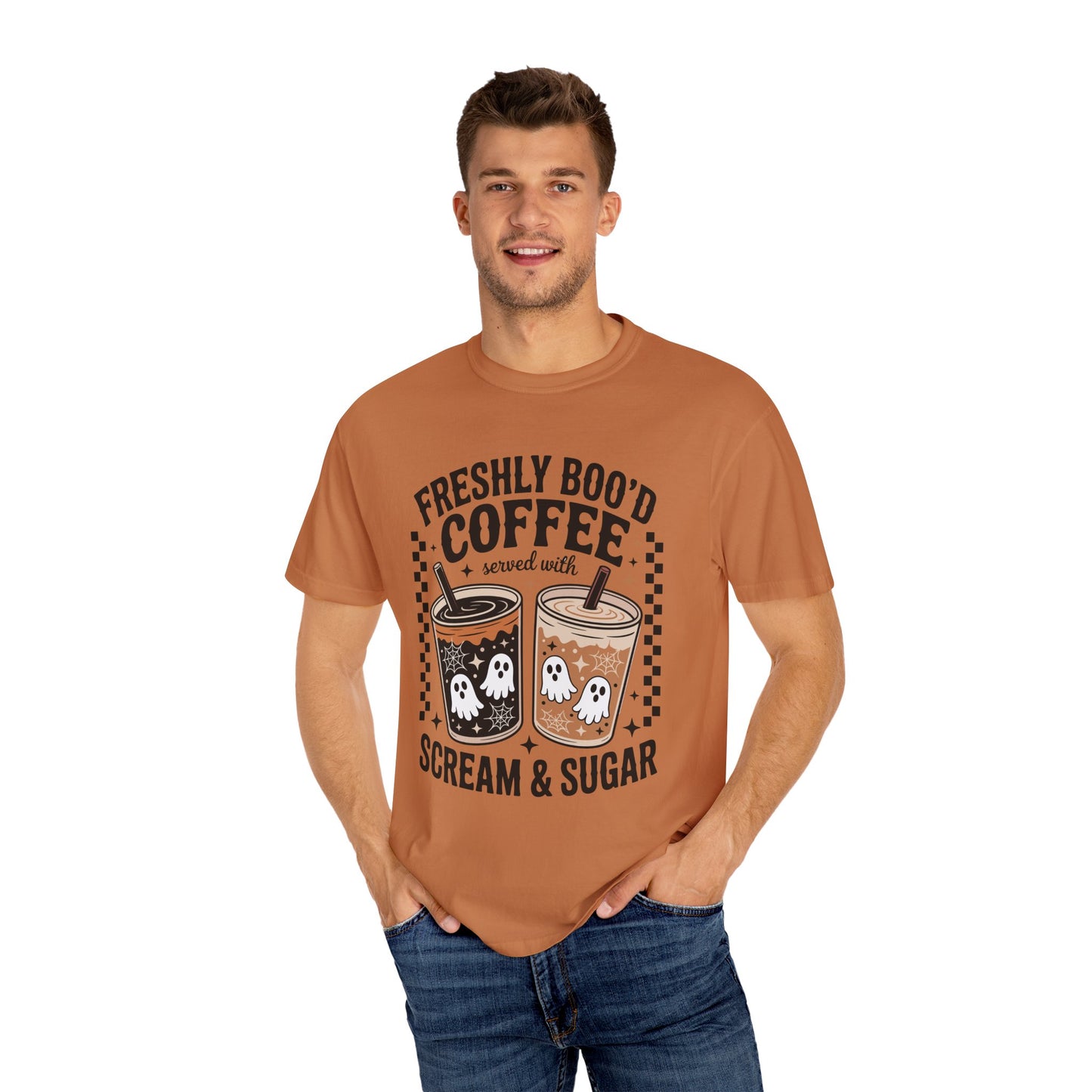 Coffee Themed Unisex T-Shirt - Freshly Boo'd Design for Halloween, Great for Fall, Gift for Coffee Lovers, Perfect for Casual Wear, [...]