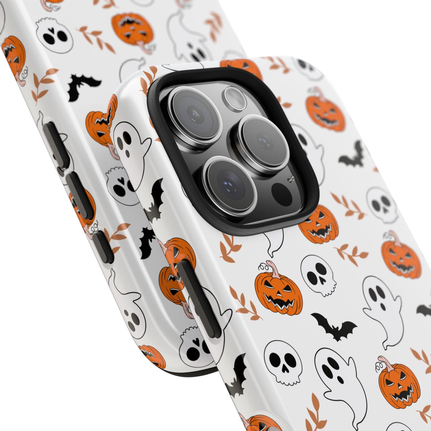 Halloween Themed Tough Phone Cases, Spooky Ghosts & Skulls, Perfect for Fall Decor, Unique Gift for Halloween Lovers, Fun Pumpkin Design