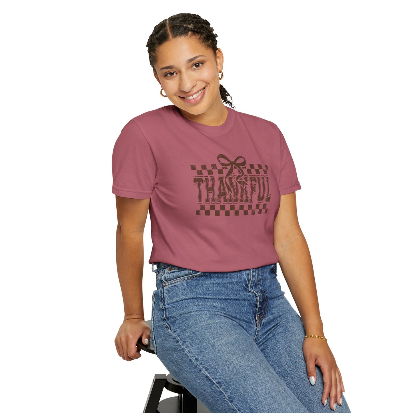 Thankful Unisex Garment-Dyed T-Shirt, Casual Fall Tee, Thanksgiving Gift, Cozy Everyday Wear, Autumn Fashion, Comfortable Tops